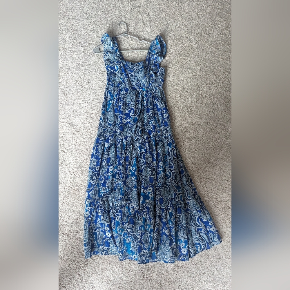Mango paisley dress with ruffles size small 4 - Picture 7 of 8